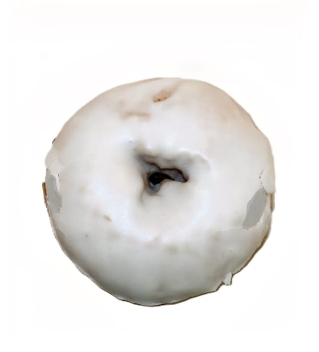 Brown Cake Vanilla Frosted.