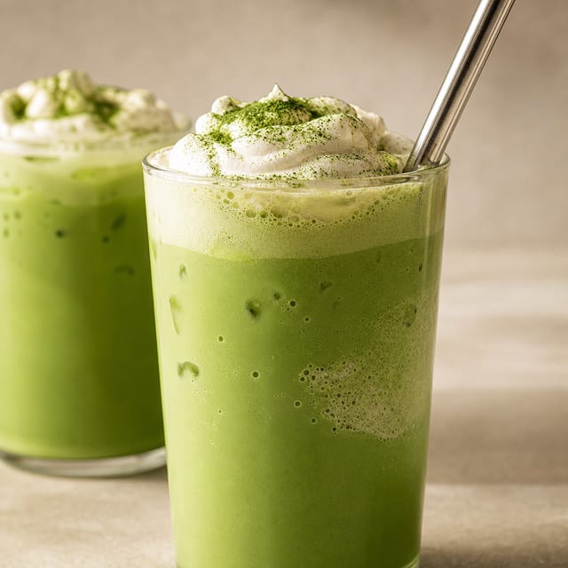 Matcha blended.